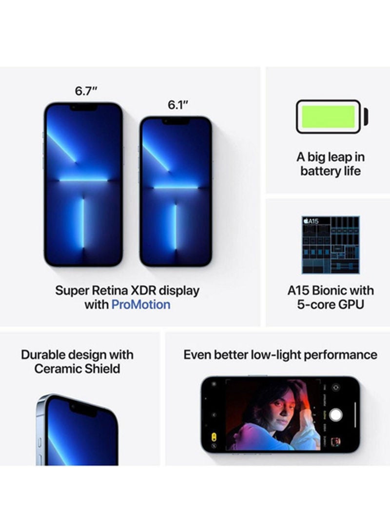 Apple - iPhone 13 Pro Max 256GB Sierra Blue 5G With Facetime - International Version - Image 1