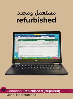 Refurbished - Lattidue E7470 Laptop With 14-Inch Display,Intel Core i7 Processor/6th Gen/8GB RAM/256GB SSD/Intel HD Graphics 520 English Black