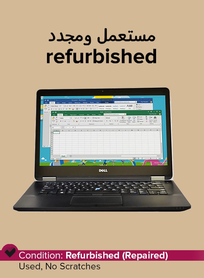 DELL - Refurbished - Lattidue E7470 Laptop With 14-Inch Display,Intel Core i7 Processor/6th Gen/8GB RAM/256GB SSD/Intel HD Graphics 520 English Black - Image 1