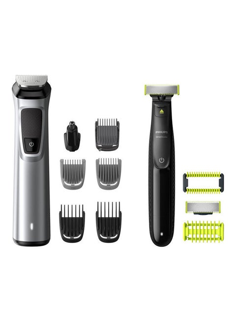 Multigroom series 9000 12-in-1, Face, Hair and Body MG9710/93, 2 Years Warranty Silver & Black