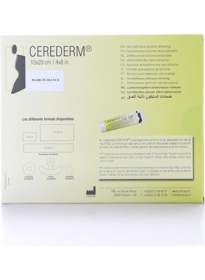 Cerederm Silicone Pads for Scar 10X20cm, 10 Count