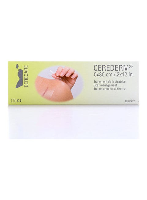 Cerederm Silicone Pads for Scar 5X30cm, 10 Count
