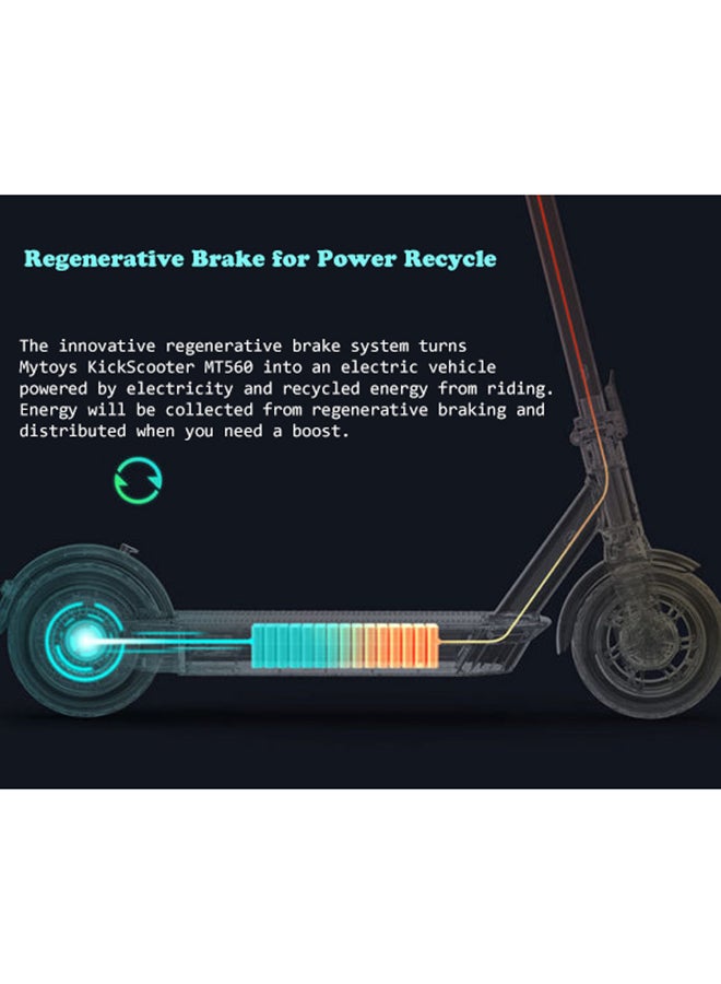 MYTOYS - MT560 High Speed Foldable Electric Scooter with 4 Speed Modes 40km/h Bluetooth Mobile App Control,  Quick Easy Folding, 50km Range, 36V 15000mAh , Front And Rear Wheel Shock Absorbers, Anti-Lock Braking System, LED Display, Cruise Control 120cm - Image 1