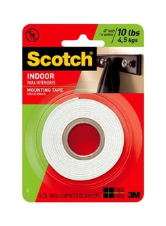 3M Scotch Indoor Mounting Double Sided Tape White/Green 2.54 x 1.39cm  - Image 2