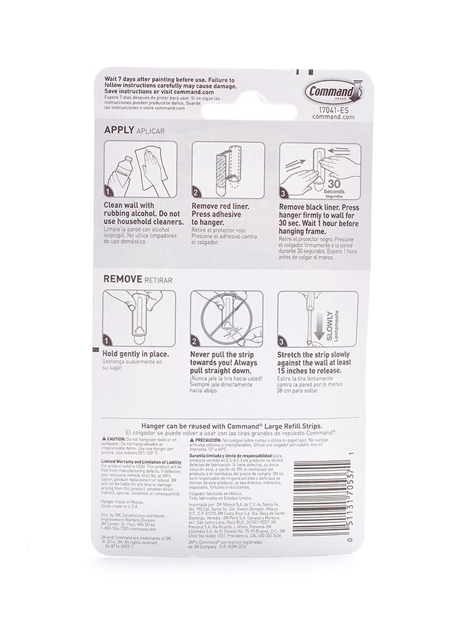 Command 3M Damage Free Hanging Wire Back Picture Hanger White 28 x 43cm - Image 2