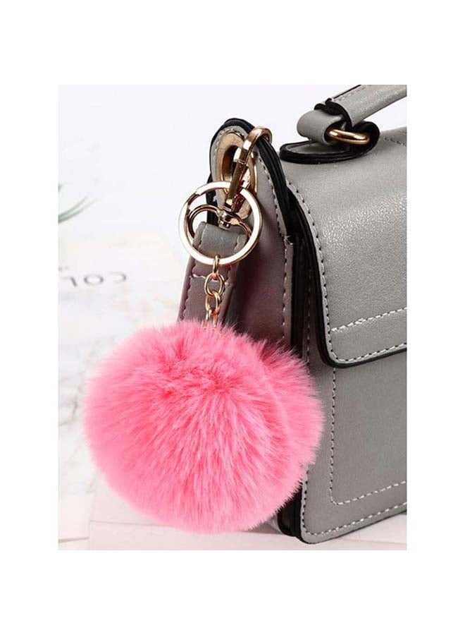 O Ozone - Soft Fluffy Keyring For Handbags Pink - Image 1