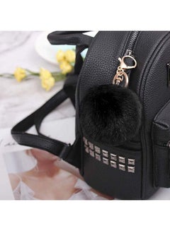 O Ozone Soft Fluffy Keyring For Handbags Black  - Image 3