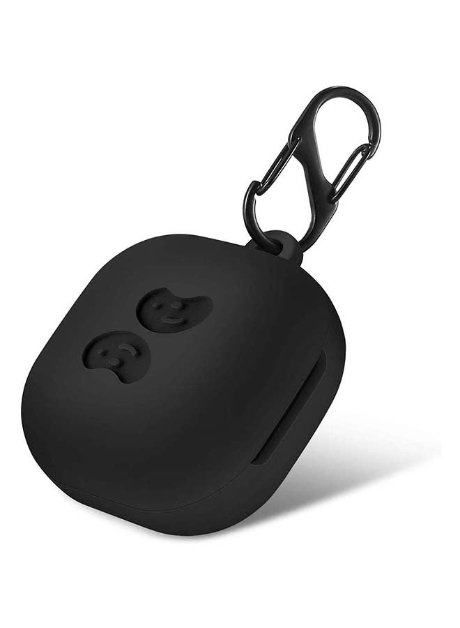 أو أوزون حافظة من السيليكون متوافقة مع سمّاعات جالاكسي بادز برو/ بادز لايف مع غطاء ليّن وناعم مع سلسلة مفاتيح من الفرو وخطاف أسود - Image 4