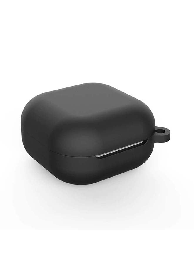 أو أوزون حافظة من السيليكون متوافقة مع سماعات جالاكسي بادز برو/ بادز لايف مع غطاء مرن وناعم مع سلسلة مفاتيح من الفرو وخطاف أسود - Image 3