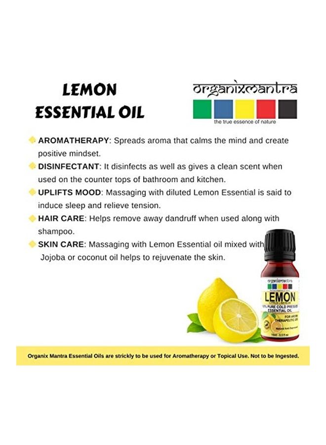 Organix Mantra 100-Percent Pure, Natural, USDA And Organic Lemon Essential Oil For Skin, Hair, Scalp, Face, Nails, Aromatherapy 15ml  - Image 5