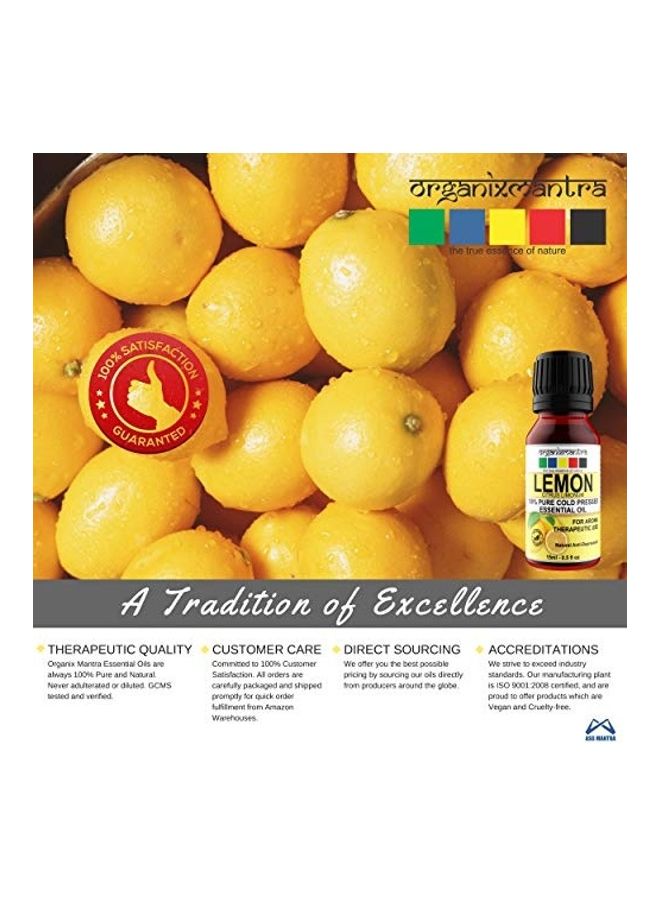 Organix Mantra 100-Percent Pure, Natural, USDA And Organic Lemon Essential Oil For Skin, Hair, Scalp, Face, Nails, Aromatherapy 15ml  - Image 4