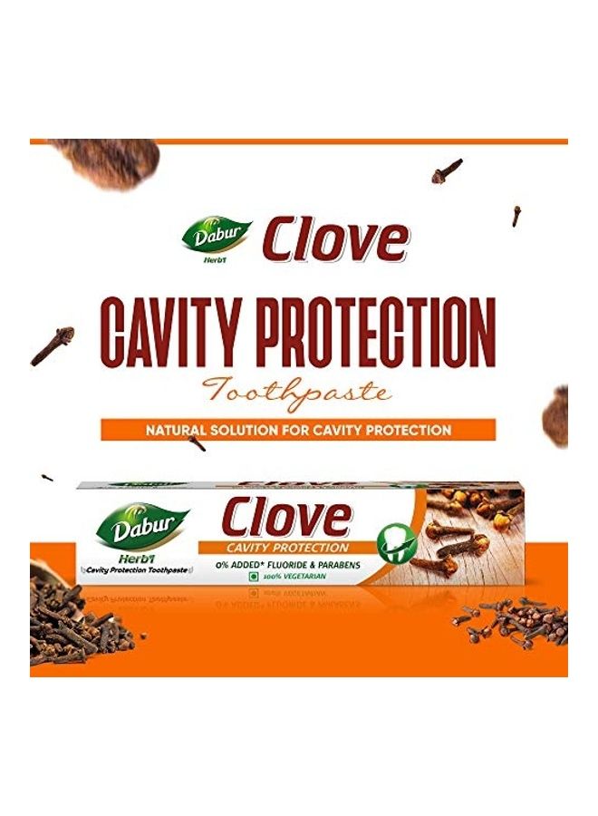 Dabur - 3-Piece Herb'l Clove Cavity Protection Toothpaste With No Added Fluoride And Parabens Pack Multicolour 200grams - Image 1