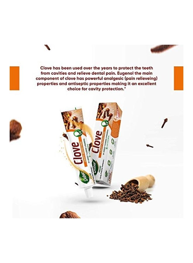 Dabur - 3-Piece Herb'l Clove Cavity Protection Toothpaste With No Added Fluoride And Parabens Pack Multicolour 200grams - Image 1