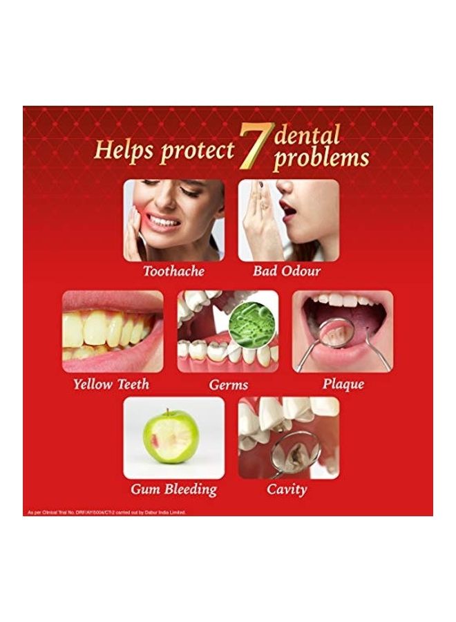 دابر مجموعة معاجين أسنان رقم 1 في الهند بمستخلصات أيورفيدية، مكونة من 4 قطع أحمر 600جرام - Image 5