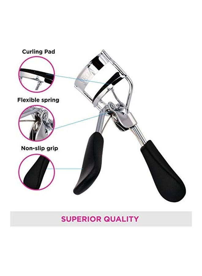 Vega - 2-Piece Eyelash Curler/Tweezer Slant Tip Set Multicolour - Image 1