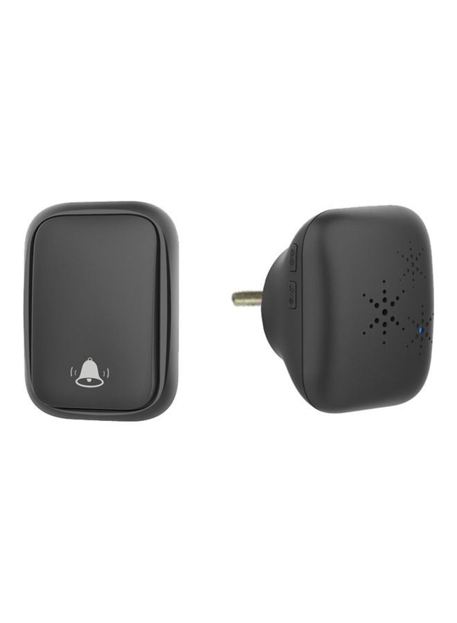 Generic - Self Generating Music And Long Distance Waterproof Remote Control Wireless Doorbell Black 9.10x7.50x7.60cm - Image 1