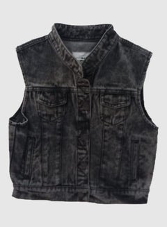 maani Sleeveless Denim Jacket Black  - Image 1