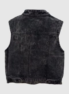 maani Sleeveless Denim Jacket Black  - Image 2