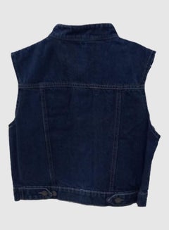 maani Sleeveless Denim Jacket Dark Blue  - Image 2