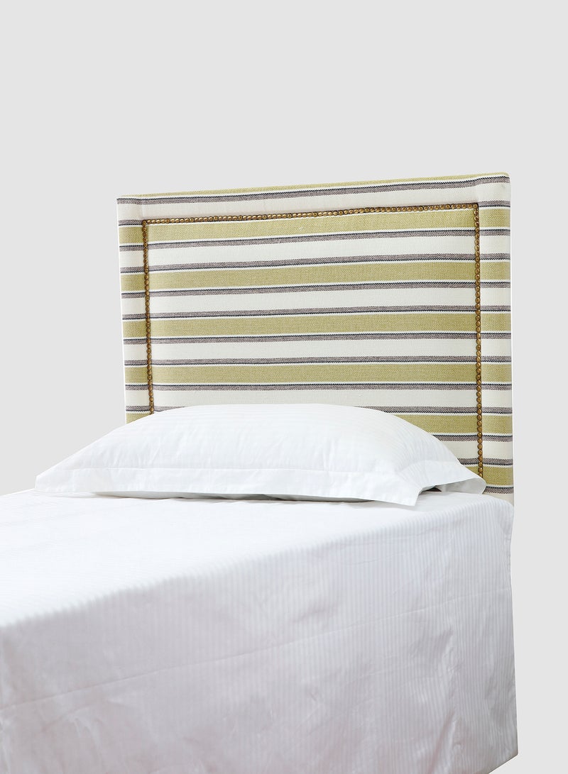 Switch - Fabric Headboard For Single Size Bed - Lisbon Collection - Modern Home - Install Attach To Wall - Green/White 90*70*6cm - Image 1