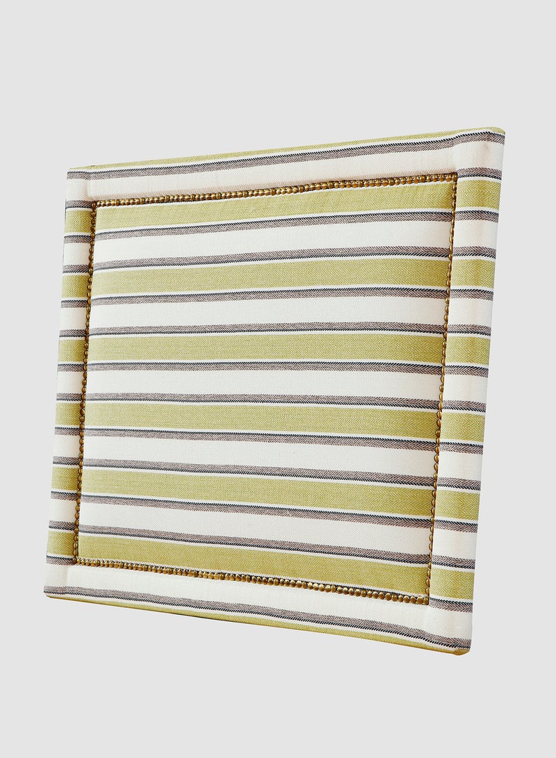 Switch - Fabric Headboard For Single Size Bed - Lisbon Collection - Modern Home - Install Attach To Wall - Green/White 90*70*6cm - Image 1