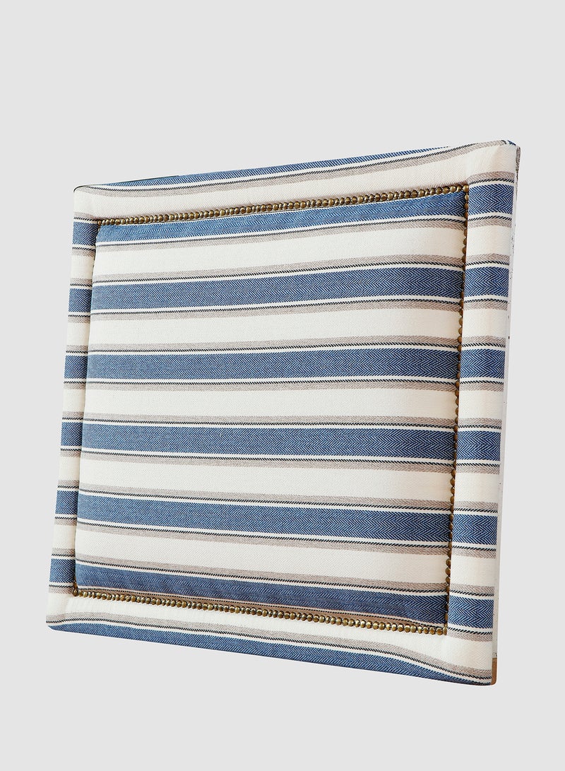 Switch Fabric Headboard For Single Size Bed - Lisbon Collection - Modern Home - Install Attach To Wall - Blue/White 90*70*6cm  - Image 5