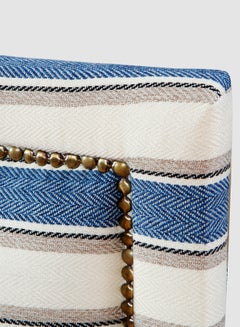Switch Fabric Headboard For Single Size Bed - Lisbon Collection - Modern Home - Install Attach To Wall - Blue/White 90*70*6cm  - Image 4