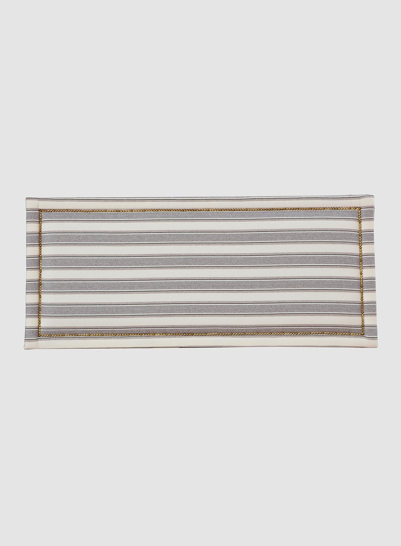 Switch Fabric Headboard For Queen Size Bed - Lisbon Collection -  Modern Home - Install Attach To Wall - Grey/White 160*70*6cm  - Image 3