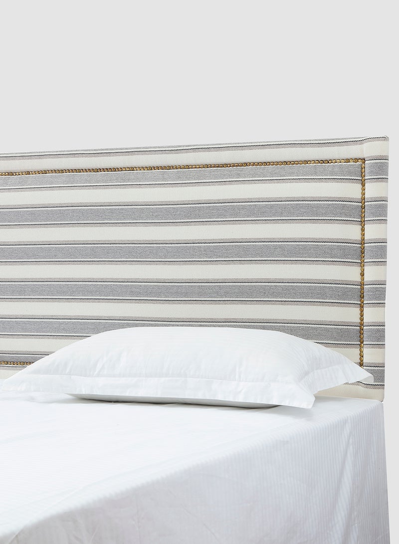 Switch Fabric Headboard For Queen Size Bed - Lisbon Collection -  Modern Home - Install Attach To Wall - Grey/White 160*70*6cm  - Image 1
