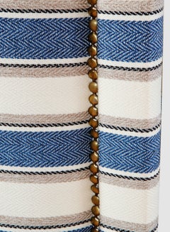Switch Fabric Headboard For Single Size Bed - Lisbon Collection - Modern Home - Install Attach To Wall - Blue/White 90*70*6cm  - Image 3
