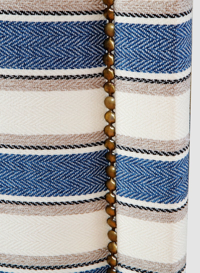 Switch Fabric Headboard For Single Size Bed - Lisbon Collection - Modern Home - Install Attach To Wall - Blue/White 90*70*6cm  - Image 3