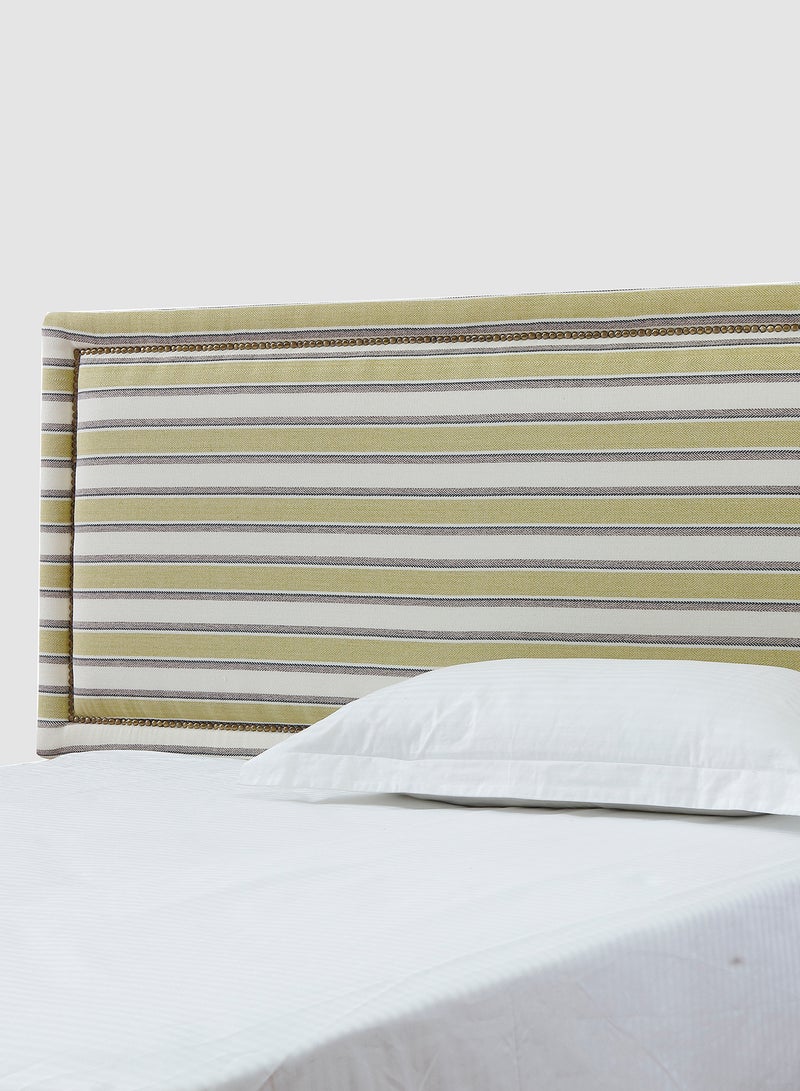 Switch Fabric Headboard For Queen Size Bed - Lisbon Collection -  Modern Home - Install Attach To Wall - Green/White 160*70*6cm  - Image 1