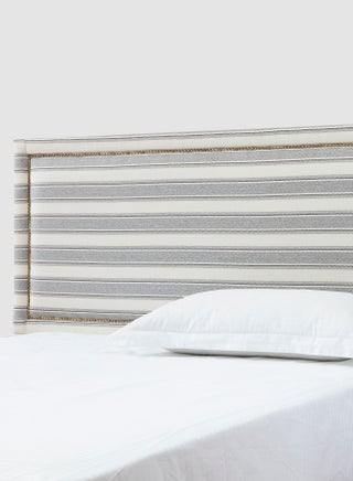 Fabric Headboard For King Size Bed - Lisbon Collection - Modern Home - Install Attach To Wall - Grey/White 180*70*6cm - v1637740449/N46177702A_2