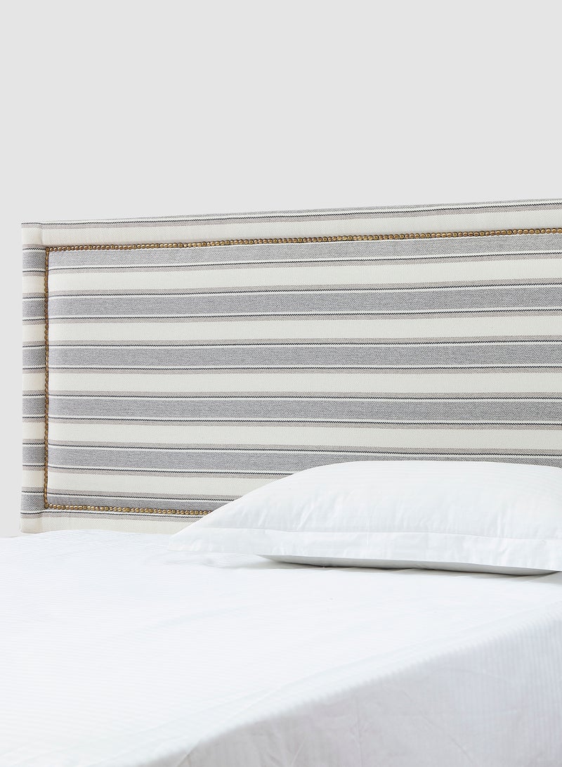 Switch Fabric Headboard For King Size Bed - Lisbon Collection - Modern Home - Install Attach To Wall - Grey/White 180*70*6cm  - Image 1