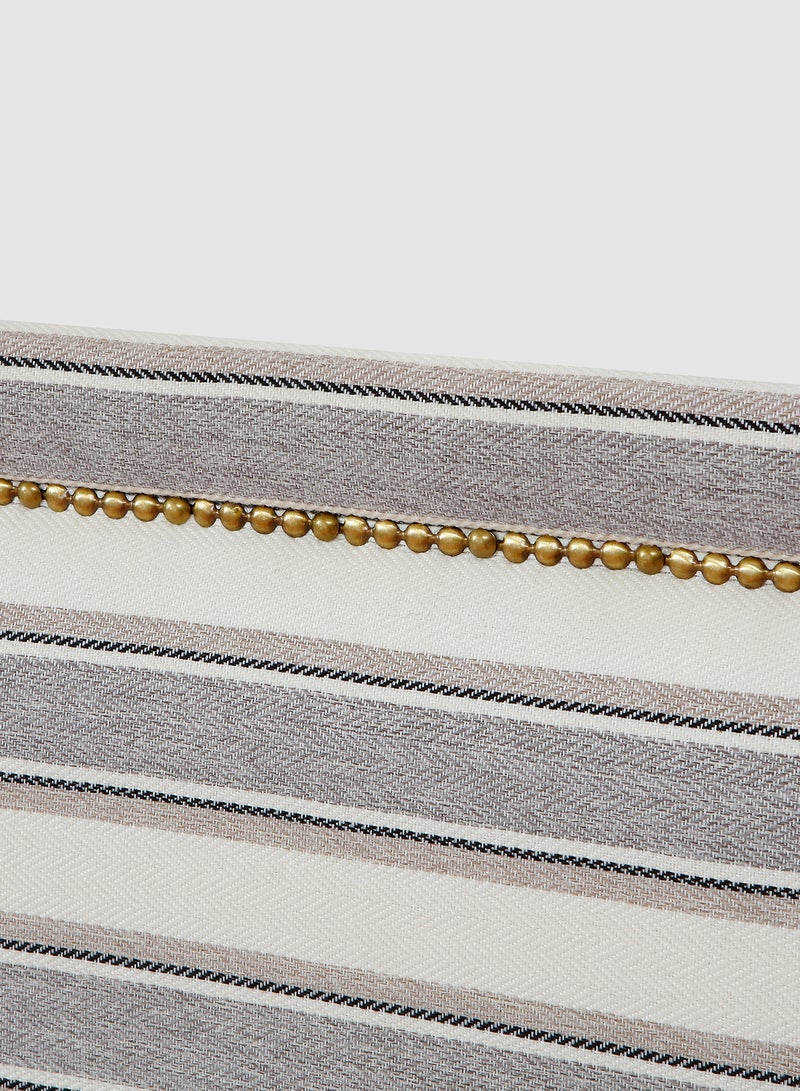 Fabric Headboard For King Size Bed - Lisbon Collection - Modern Home - Install Attach To Wall - Grey/White 180*70*6cm