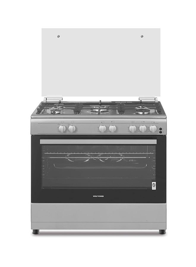 Wolf Power 5 Burner Gas Cooker 60 x 90 cm  ,1 year Warranty WCR950CI Silver  - Image 1