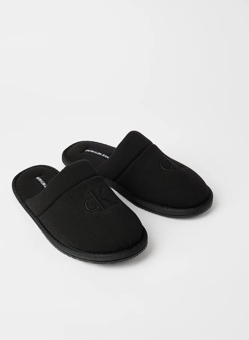 Calvin Klein Jeans Sustainable Monogram Slippers Black