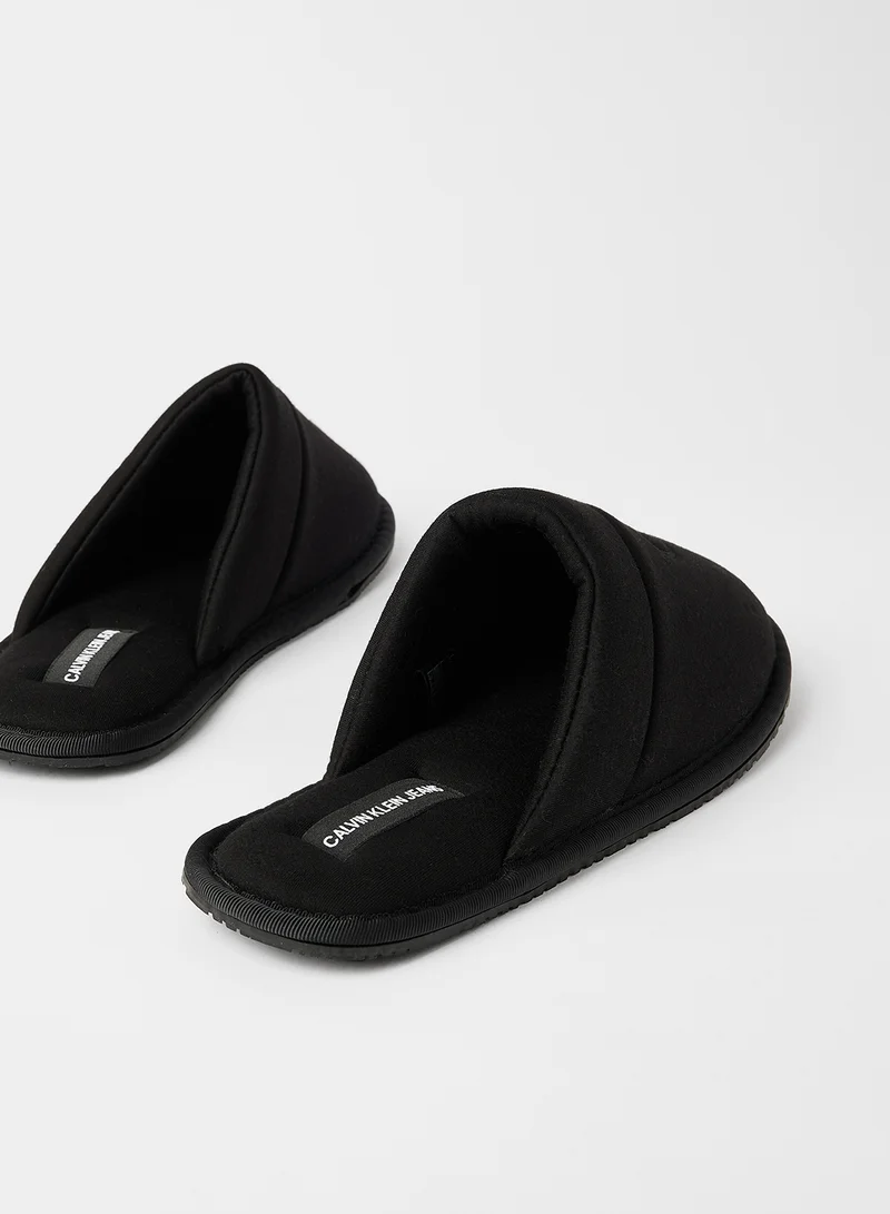 Calvin Klein Jeans Sustainable Monogram Slippers Black