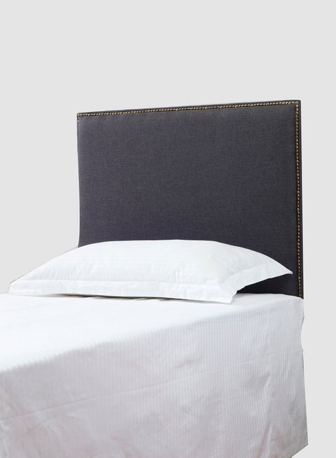 Fabric Headboard For Single Size Bed - Kansas Collection - Modern Home - Install Attach To Wall - Dark Ash 90*70*6cm