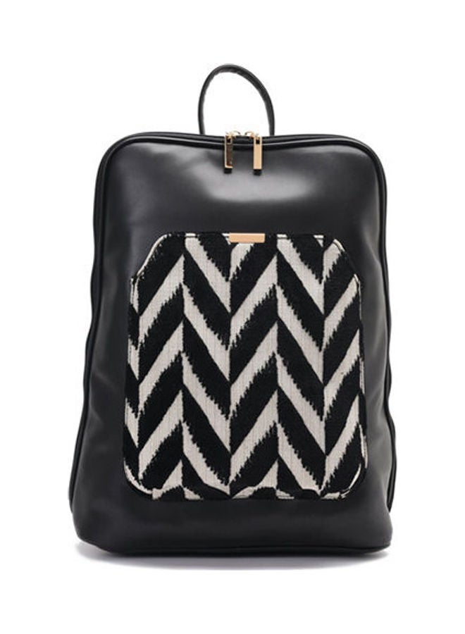 بافو حقيبة ظهر وكروس للابتوب مصنوعة من القماش أسود - Image 1