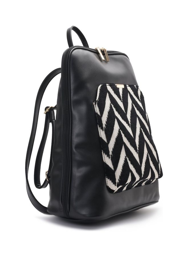 بافو حقيبة ظهر وكروس للابتوب مصنوعة من القماش أسود - Image 3