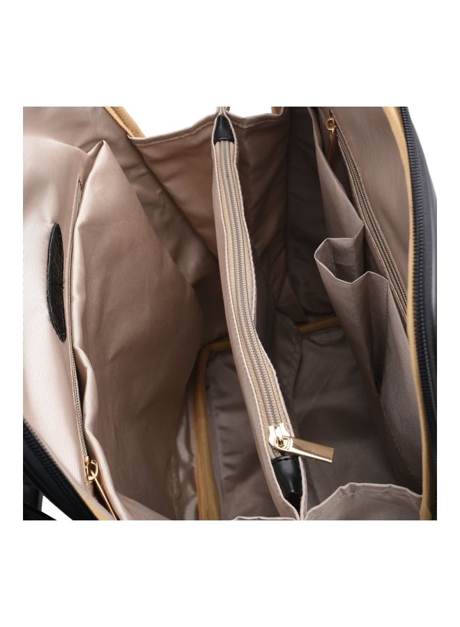 بافو حقيبة ظهر وكروس للابتوب مصنوعة من القماش أسود - Image 2