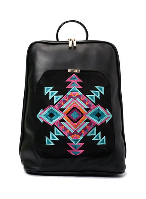 Pavo Fabric Cross Backpack Black