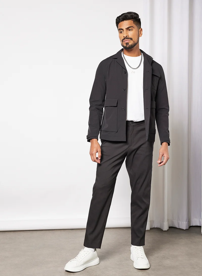 SELECTED Straight Leg Pants Black