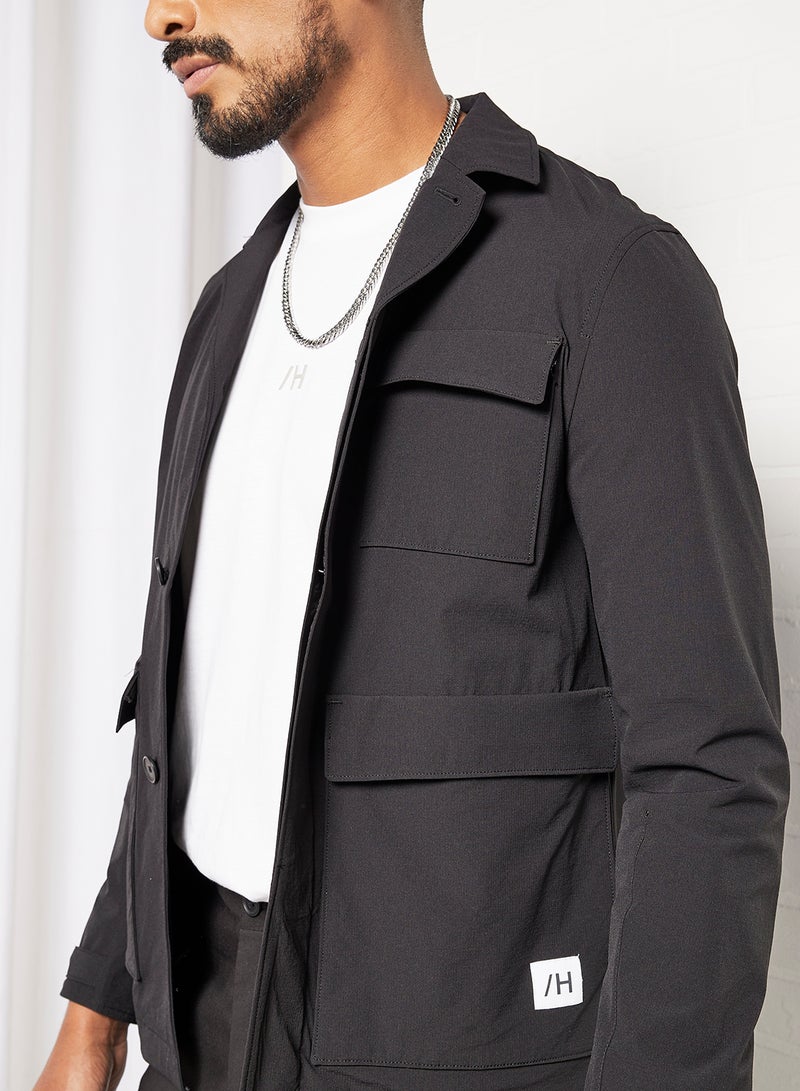 SELECTED Front Pocket Blazer Black  - Image 4