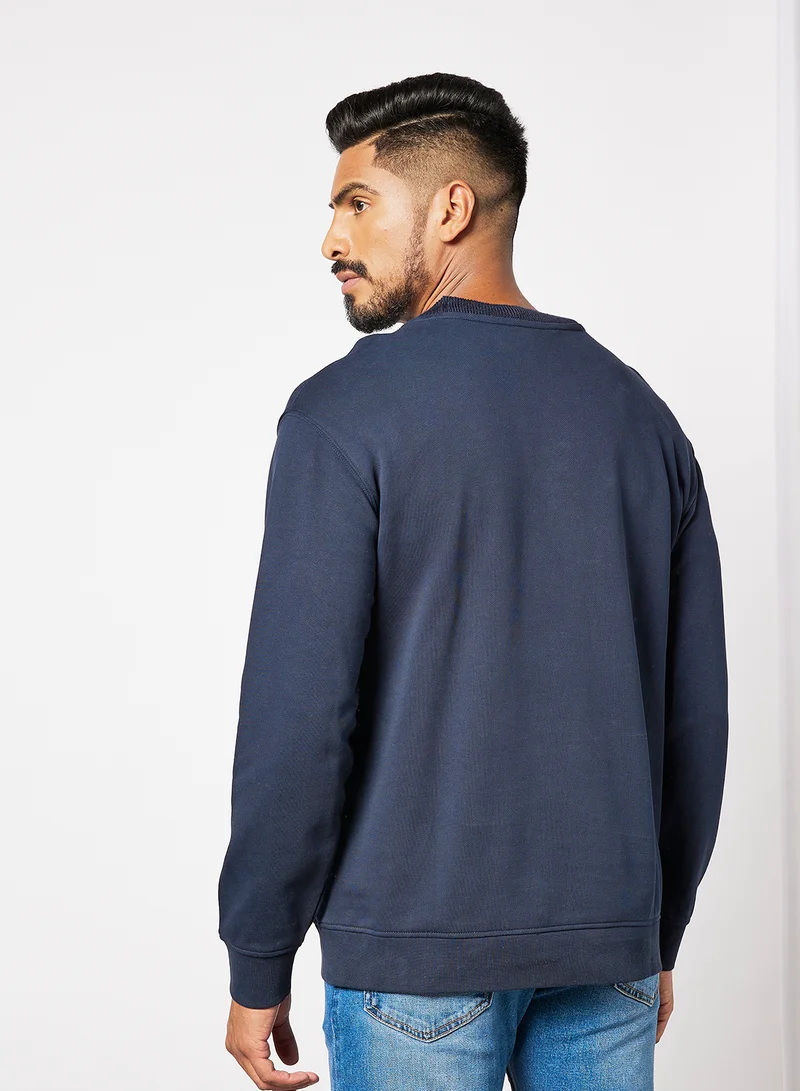 Selected Homme Crew Neck Sweatshirt Navy