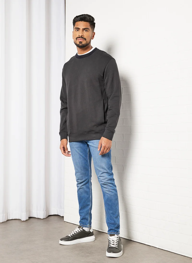 Selected Homme Crew Neck Sweatshirt Black