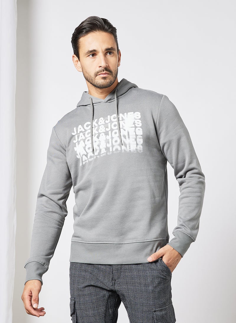 Repeat Logo Hoodie Grey