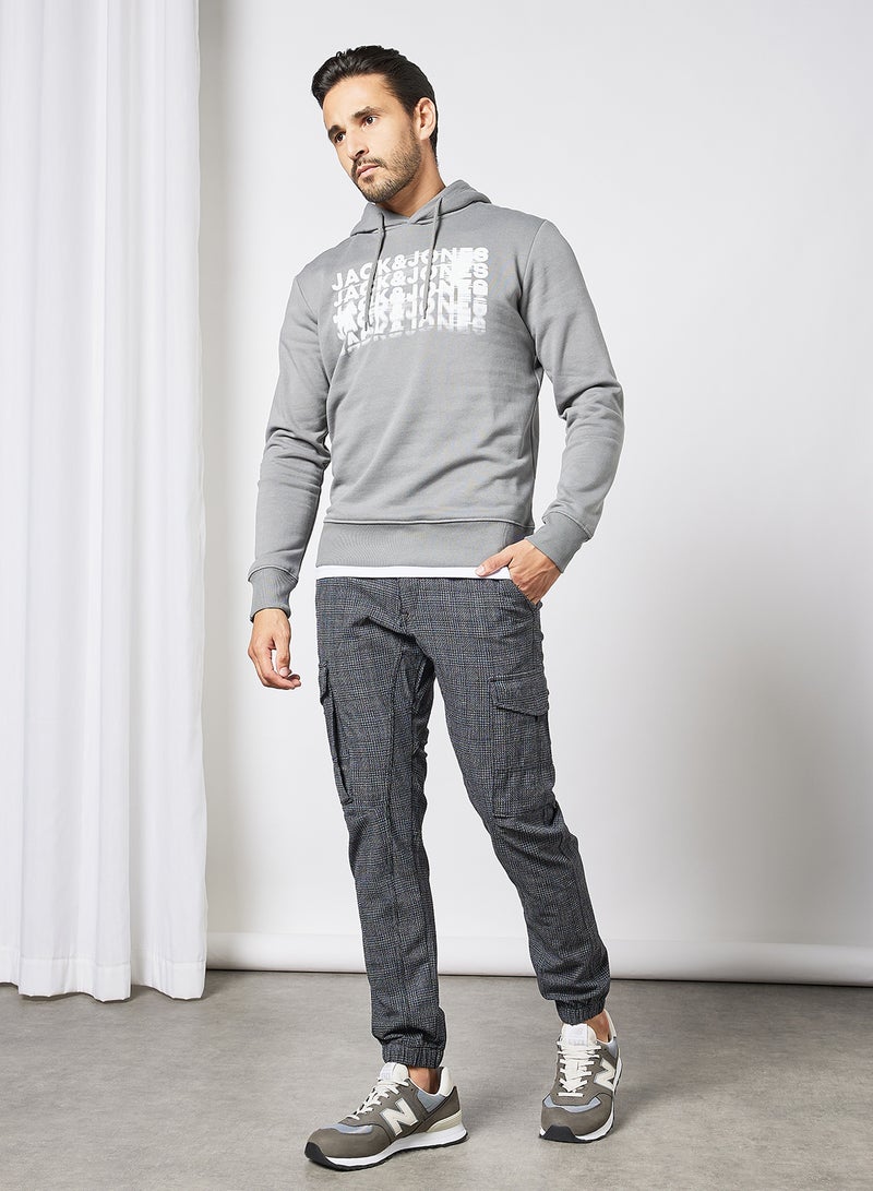 Repeat Logo Hoodie Grey