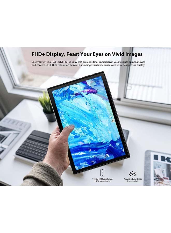 بلاكفيو تاب 8 بشاشة مقاس 10.1 بوصات وذاكرة رام سعة 4 جيجابايت وذاكرة داخلية سعة 64 جيجابايت يدعم تقنية 4G LTE بلون رمادي - إصدار عالمي - Image 3